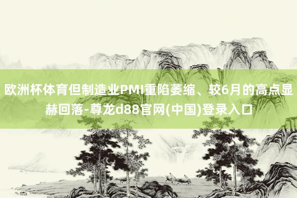 欧洲杯体育但制造业PMI重陷萎缩、较6月的高点显赫回落-尊龙d88官网(中国)登录入口