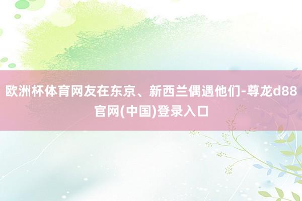 欧洲杯体育网友在东京、新西兰偶遇他们-尊龙d88官网(中国)登录入口