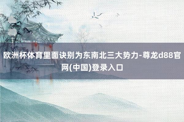 欧洲杯体育里面诀别为东南北三大势力-尊龙d88官网(中国)登录入口